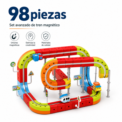 Tren magnético de bloques Cero Pantallas - foto de producto 3